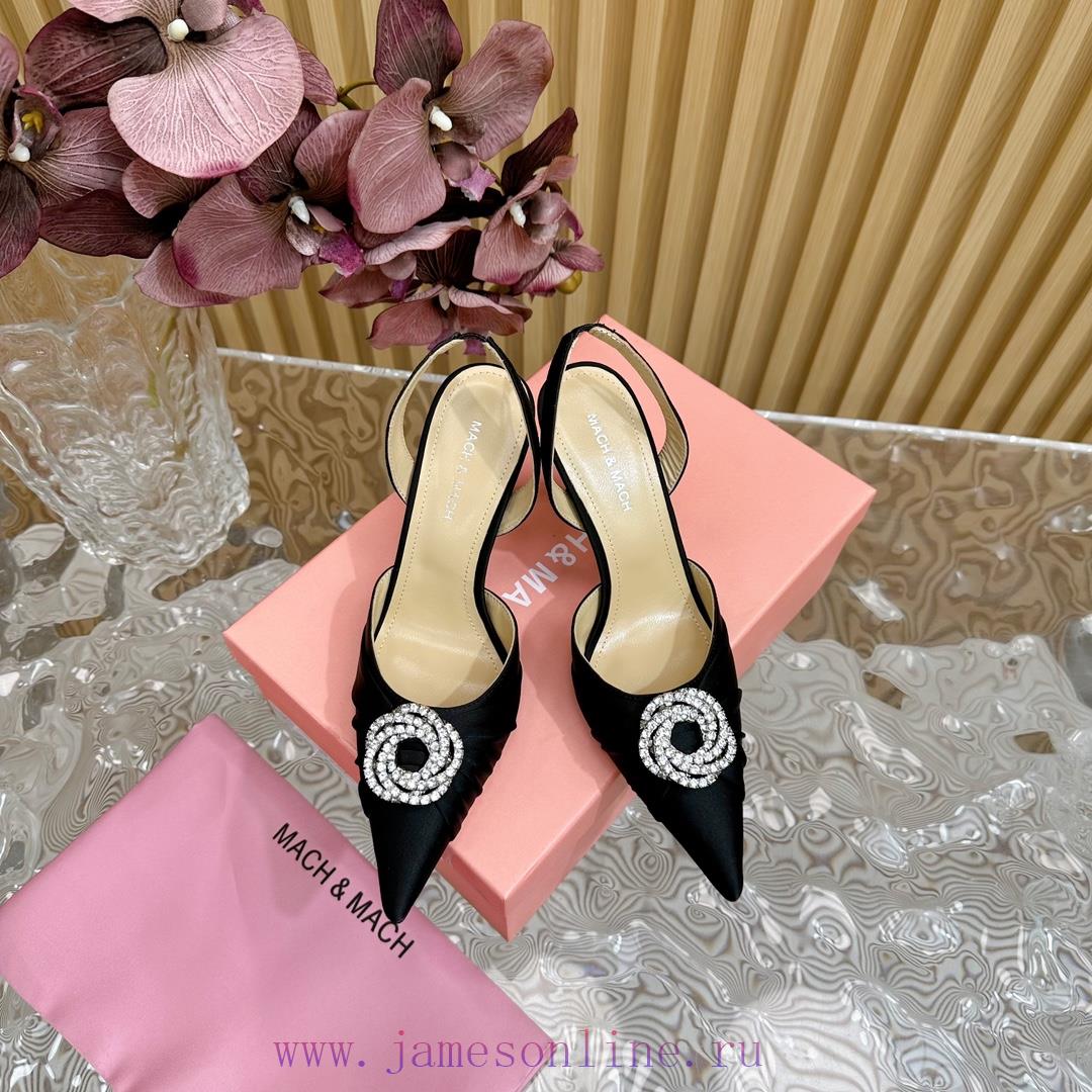 New Market ModelsThe Most Mach&Mach Rhinestone Decorated Pointed High-heeled Hollow Sandals———— 4i9jzik2 - Image 4