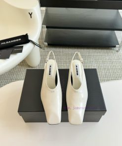Tire Cow MaterialJill Sander Gilsonda Pointed PC Transparent Crystal HeelDaily Brisk Walking Wo roaop2b6