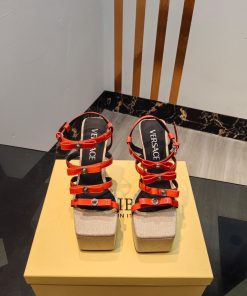 Versace Versace 𝟐𝟎𝟐𝟒/𝐒𝐒 Medusa Bow High Heels With Medusa Bow Decoration On The Front__________ n8ybq0l6