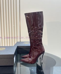 Versace 2024 Spring/Summer New Long BootsThe Milan Runway Features A Minimalist And Sleek Desig mj1coxkj
