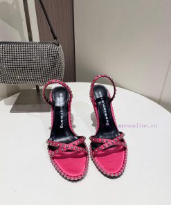 Alexander Wang Spring/Summer King High Quality High Heel Sandals Original Logo With White Lette 4pq8tjc7