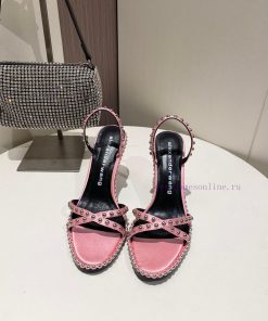 Alexander Wang Spring/Summer King High Quality High Heel Sandals Original Logo With White Lette gazv45a1