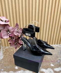 Versace Versace/GIANNI RIBBON High Heels With Medusa Bow On The Front Using Classic 'Nastro Gia weafm84g