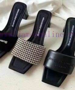 Alexander WangSummer SlippersSuper Flash And Low Profile BlingBling Without LogoThe Physical Ob ug55a2qz