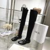 Dior 25 Autumn/Winter New Punk Style Flat Bottom Rubber Elastic High Barrel Knight Women's Long l4ciq1ji