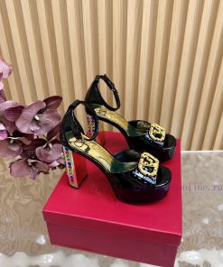 Valentino Classic V-Buckle Hate Sky High Waterproof Platform High Heel Sandals ️ Classic V-Buck ikdv504g