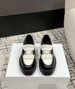 Dior 25/Early Spring New Coin Fringed Thick Soled LoafersThe Shoe Body Is Made Of Black Calf Le l769m9xi