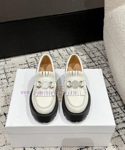 Dior 25/Early Spring New Coin Fringed Thick Soled LoafersThe Shoe Body Is Made Of Black Calf Le dh0v8fx1