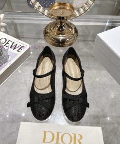 Dior 25ss Autumn/Winter New Bow Flat Ballet ShoesThe Silk Bow Shoes Are So Well BehavedBallet S 1rugw662