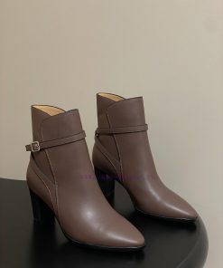Loro Piana 115s Autumn/Winter New Collection Felicity Ankle Boots Pointed Buckle High Heels Sho ncv6pnqs