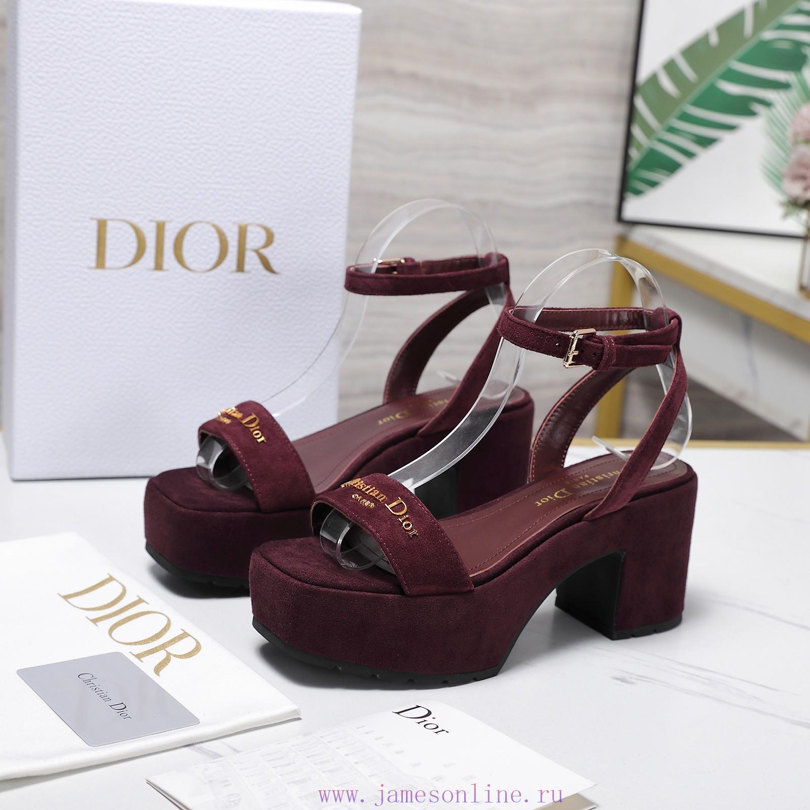 Purchasing LevelDior Spring/Summer Fashion Show New One Word Strap Water Platform Sandals Class tntws506 - Image 4
