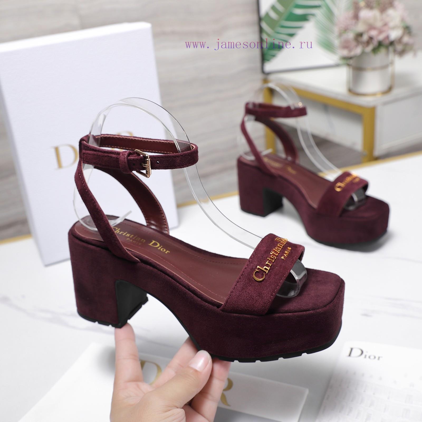 Purchasing LevelDior Spring/Summer Fashion Show New One Word Strap Water Platform Sandals Class tntws506 - Image 8