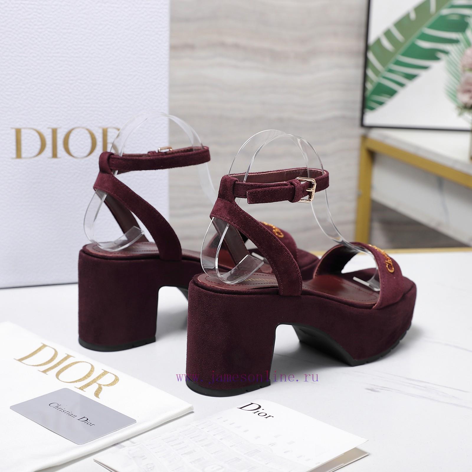 Purchasing LevelDior Spring/Summer Fashion Show New One Word Strap Water Platform Sandals Class tntws506 - Image 9