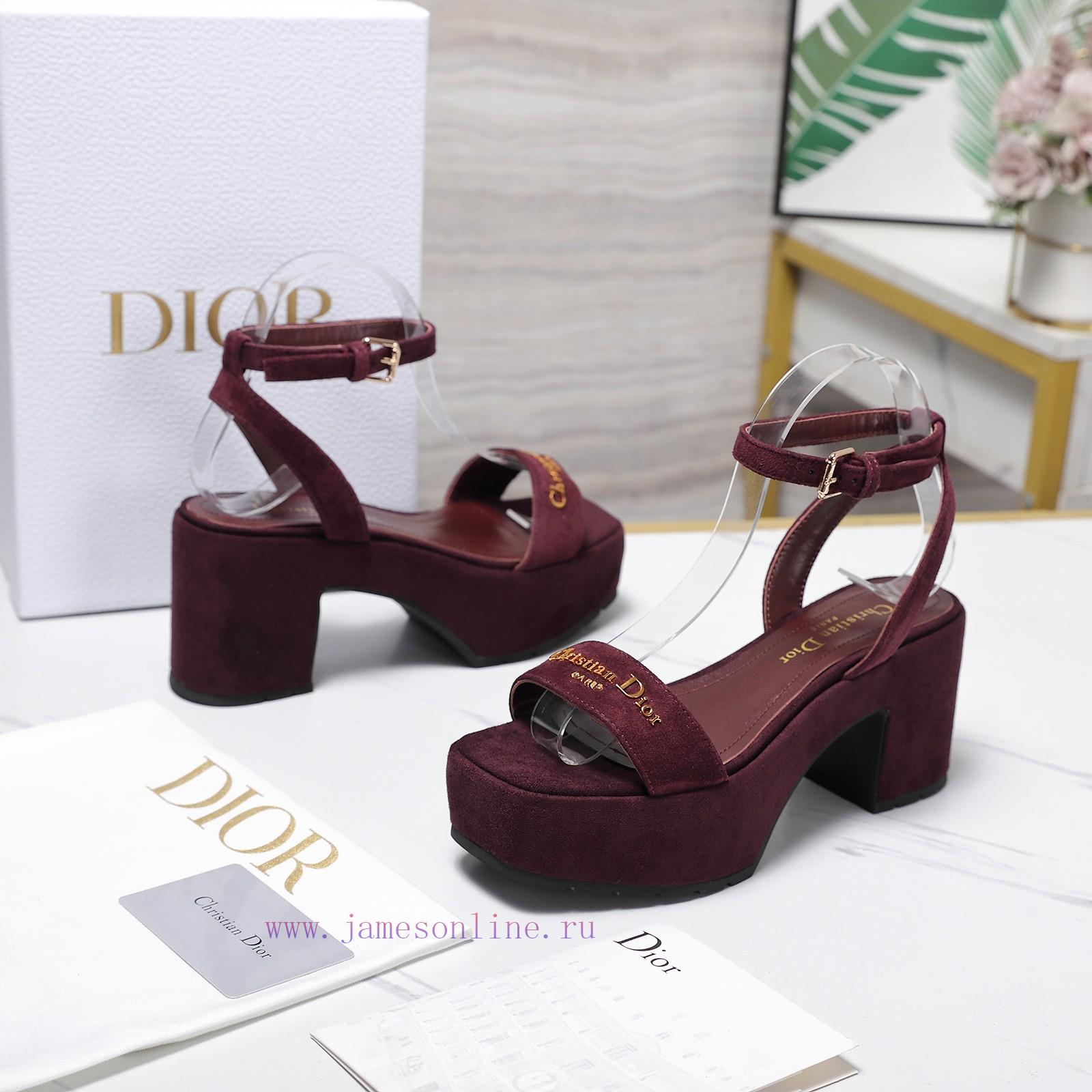 Purchasing LevelDior Spring/Summer Fashion Show New One Word Strap Water Platform Sandals Class tntws506 - Image 10