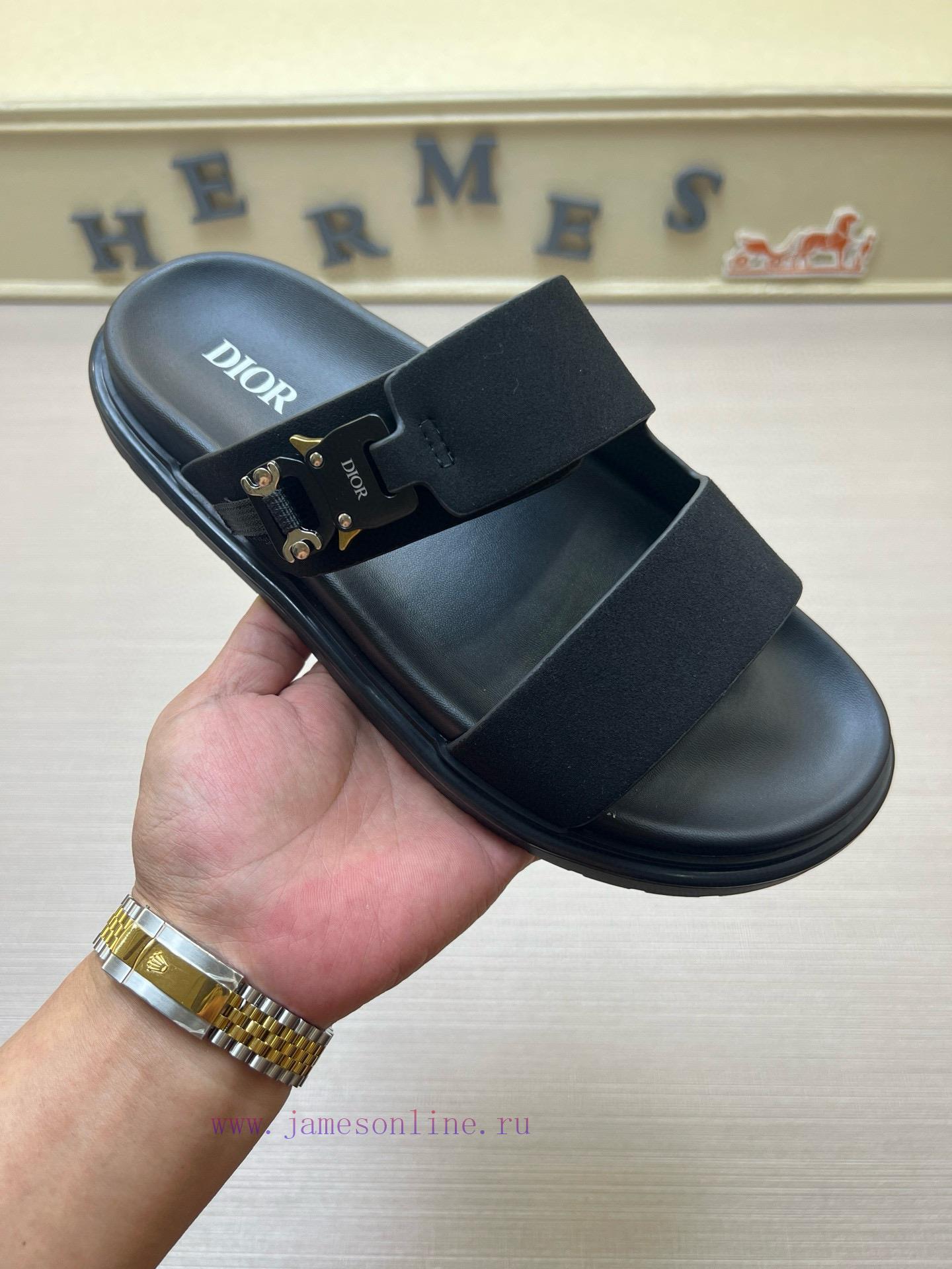 Dior Men's Sandals And Slippers Showcase Dior Haute Couture Style Design With Dior Grey Suede S d3e5su2a