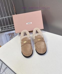 Miu Miu Autumn And Winter Coin Loafers Hairy Shoes With A Lot Of Stars Fashion Bloggers And Gra pt8hhglp
