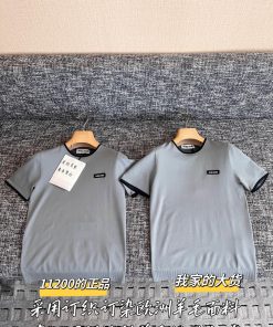 MiuMiu 25 Early Spring Wool Short Sleeved Shirt With 100% Wool Content 🆚🐮 11200 Purchase Zp Dis e3t2uexk